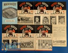 Selection of Manchester Utd home programmes 1949/50 Middlesbrough, 1952/53 Newcastle Utd, 1955/56
