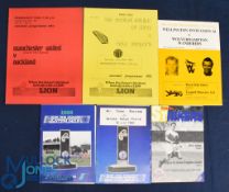 1972 Wellington (NZ) Invitation XI v Wolves 5th June, 1975 Auckland v Manchester Utd match programme
