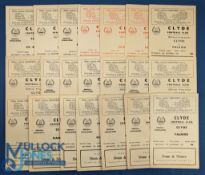 Selection of Clyde home match programmes 1968/69 St. Mirren x2, Morton x2, Dunfermline Athletic,