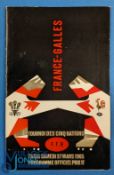 1965 France v Wales Rugby Programme: Usual detailed magazine style from Colombes, France denying