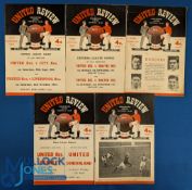 1954/55 Manchester Utd home match programmes Cardiff City, Charlton athletic, Huddersfield Town,