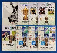 1999/2019 Mostly England in the RWC Rugby Programmes (8): 1999 v NZ, Tonga & Italy, Pool, & S
