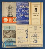 Collection of FAC semi/final match programmes 1956/57 Manchester Utd v Birmingham City, 1958/59