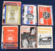 Collection of Manchester Utd away match programmes Aldershot 70/71 (FLC), Arsenal 70/71, 72/73, 73/