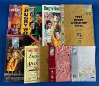 1995 RWC Rugby Programme etc Selection (12): Lovely lot: the huge overall tournament brochure and