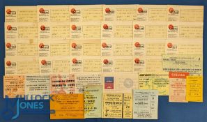 1978/79 Manchester Utd match tickets to include homes Fulham (FAC), Chelsea (FAC), Spurs (FAC),