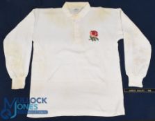 1986 Gareth Chilcott's Match worn England Rugby Jersey: Bukta 44