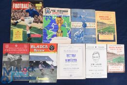 Programme selection 1950 England v Yugoslavia at Arsenal, 1951 England v France (Festival of