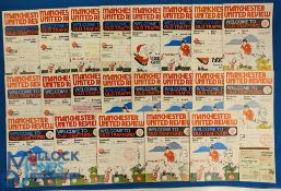 1976/77 Manchester Utd complete league season home programmes (21); plus match tickets Norwich City,