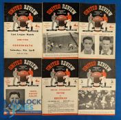 Selection of Manchester Utd home programmes, 1949/50 Burnley, 1951/52 Wolves, 1955/56 WBA,