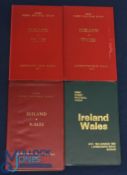 1962, 64, 66 & 80 Ireland v Wales VIP Rugby Programmes (4): Lovely, scarlet-bound issues for