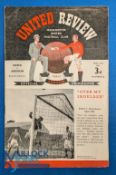 1950/51 Manchester Utd v Aberdeen friendly match programme at Old Trafford 2 May 1951; fair/good, no