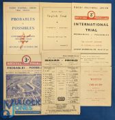 Probables v Possibles etc, English earlier Rugby Trial Programmes (7): Issues from around the