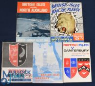 1966 British & I Lions in NZ Rugby Programmes (5): v NZ 1st test, Taranaki, Bay of Plenty (the