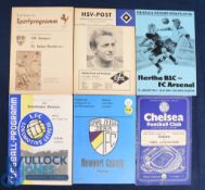 Selection of football programmes 1960 VfB Stuttgart v Bolton Wanderers 22 May, 1964 SV Hamburg v