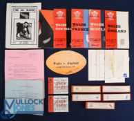John Bevan's Signed Test Programmes, Invites etc: John's signed issues, debut try-scoring programme,