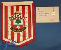 Multi-Signed 2023/24 Southampton Football Pennant - with official COA from the club, signed by the