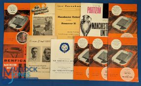 1965/66 Manchester Utd European Cup home match programmes HJK (Finland), Vorwarts, Benfica, Partizan