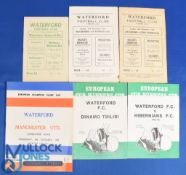 Collection of Waterford FC home match programmes 1954/55 Waterford v Shamrock Rovers, 1957/58 St