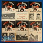 Selection of Manchester Utd home programmes, 1950/51 Arsenal (creased), 1953/54 Blackpool (