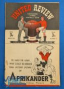 1946/47 Manchester Utd v Everton Div. 1 match programme 22 March 1947; staple removed, small rust