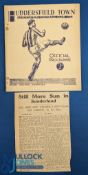 1936/1937 FAC semi/final Sunderland v Millwall match programme at Huddersfield Town 10 April 1937;