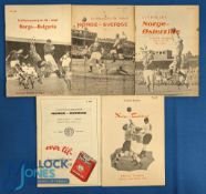 International match programmes 1956 Norway v West Germany, 1959 Sweden v Norway, 1960 Norway v