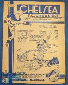 1938/39 Cheslea v Portsmouth (FAC Winners) football programme 22 Apr, folds creases, marks etc, G