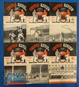 1956/57 Manchester Utd home league match programmes Sunderland, Aston Villa, Everton (FAC),