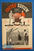 1952/53 Manchester Utd v Walthamstow Avenue FAC 4th round match programme 31 January 1953; light
