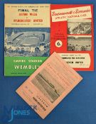 1956/57 Manchester Utd away FAC match programmes Wrexham, Bournemouth & Boscombe, Aston Villa (FAC