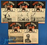 1948/49 Manchester Utd Div. 1 home match programmes Derby County, Aston Villa, Birmingham City,