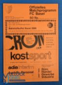 1969/70 European Cup FC Basel v Celtic match programme 17 September 1969; good. (1)