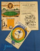 1950/51 Manchester Utd away match programmes WBA, Wolves, Birmingham City (FAC) overall fair/