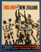 1973 New Zealand v England Test Rugby Programme: Famous clash, unexpectedly won16-10 by the