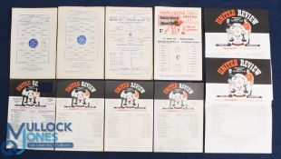 Selection of programmes 1962/63 Blackburn Rovers reserves v Manchester Utd reserves single sheet,