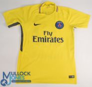 Paris St Germain 2017 away football shirt 'Neymar No 10' to reverse, Nike, Fly Emirates, in