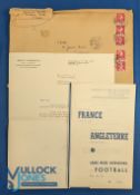 1957 France v England programme for the amateur international challenge match at Municipal