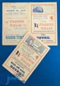 1948, 50 & 52 Wales v France Rugby Programmes (3): The French win at Swansea, then the Grand Slam