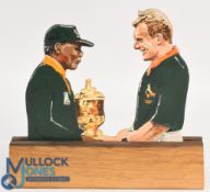 RWC Mandela 1995, Special Wooden Rugby Figure: One of those increasingly popular handcrafted,