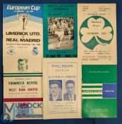 Selection of Irish programmes to include 1961 Shamrock Rovers v Everton (benefit match), 1963