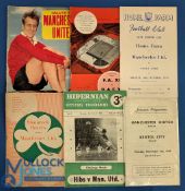 1959/60 Manchester Utd friendly match programmes aways Shamrock Rovers, Hibernian (creased), Bristol