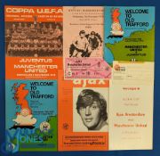 1976/77 UEFA tourney Manchester Utd v Ajax home programme + match ticket; away programme + match