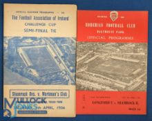 FA of Ireland Cup semi/finals to include 1955 Longford v Shamrock Rovers at Dalymount 9 April