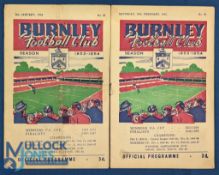 1953/54 Burnley v Manchester Utd Div. 1 match programme 20 February 1954 at Turf Moor (good);