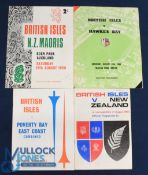 1966 British & I Lions in NZ Rugby Programmes (4): v NZ 3rd test, NZ Māoris, Hawke's Bay & Poverty