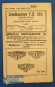 1946/47 Shelbourne v Waterford League of Ireland fold out match programme at Shelbourne Park, Dublin