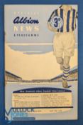 1954/55 FAYC final scarce issue West Bromwich Albion Youth v Manchester Utd Youth 30 April 1955 at