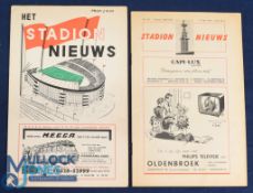 1961 Amsterdam Select XI v Spurs (Double Champions) 17 May 1961 Stadion Nieuws match programme; 1963