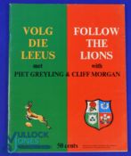 1968 British and I Lions Booklet, P Greyling/C Morgan: Attractive 48 pp A4 brochure by the two